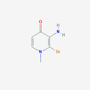 molecular formula C6H7BrN2O B13145427 3-Amino-2-bromo-1-methylpyridin-4(1H)-one 