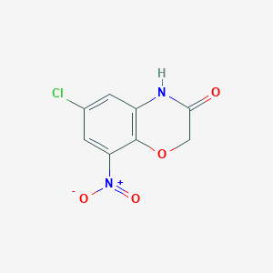 B1314544 6-Chloro-8-nitro-4H-benzo[1,4]oxazin-3-one CAS No. 870064-73-6