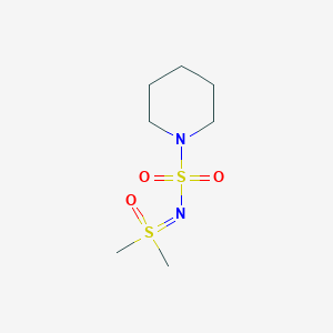 molecular formula C7H16N2O3S2 B13145446 N-(Dimethyl(oxo)-l6-sulfanylidene)piperidine-1-sulfonamide 
