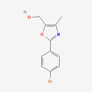 molecular formula C11H10BrNO2 B13145470 [2-(4-Bromophenyl)-4-methyl-1,3-oxazol-5-yl]methanol 