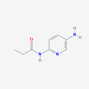 molecular formula C8H11N3O B13145477 N-(5-Aminopyridin-2-yl)propionamide 