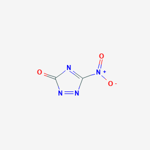 molecular formula C2N4O3 B13145513 5-Nitro-3H-1,2,4-triazol-3-one CAS No. 4219-06-1