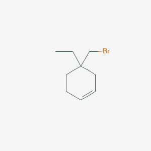 molecular formula C9H15Br B13145520 4-(Bromomethyl)-4-ethylcyclohex-1-ene 