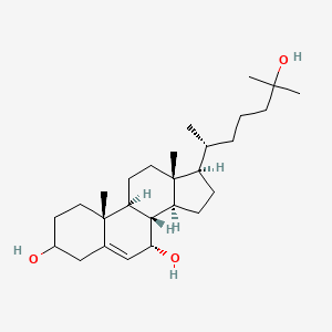 molecular formula C27H46O3 B13145523 (7S,8S,9S,10R,13R,14S,17R)-17-((R)-6-Hydroxy-6-methylheptan-2-yl)-10,13-dimethyl-2,3,4,7,8,9,10,11,12,13,14,15,16,17-tetradecahydro-1H-cyclopenta[a]phenanthrene-3,7-diol 