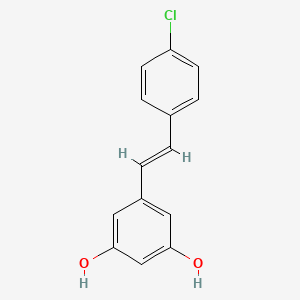 molecular formula C14H11ClO2 B13145528 5-[(1E)-2-(4-chlorophenyl)ethenyl]-1,3-Benzenediol 