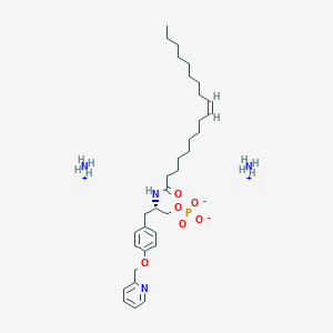 molecular formula C33H57N4O6P B13145532 Ammonium (S,Z)-2-(octadec-9-enamido)-3-(4-(pyridin-2-ylmethoxy)phenyl)propyl phosphate 