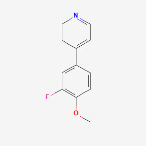 molecular formula C12H10FNO B1314555 4-(3-Fluoro-4-methoxyphenyl)pyridine CAS No. 881419-06-3