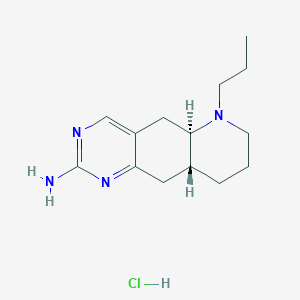 molecular formula C14H23ClN4 B13145551 (5aR,9aR)-6-propyl-5a,7,8,9,9a,10-hexahydro-5H-pyrido[2,3-g]quinazolin-2-amine;hydrochloride 
