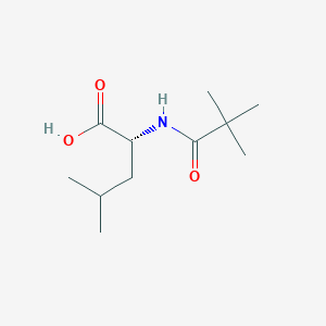molecular formula C11H21NO3 B13145563 (2R)-2-(2,2-dimethylpropanoylamino)-4-methylpentanoic acid 