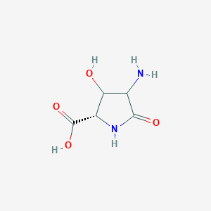 molecular formula C5H8N2O4 B13145581 (2S)-4-Amino-3-hydroxy-5-oxopyrrolidine-2-carboxylic acid 