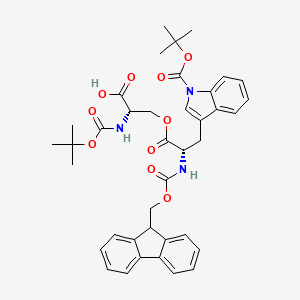molecular formula C39H43N3O10 B13145598 Boc-Ser(1)-OH.Fmoc-Trp(Boc)-(1) CAS No. 944283-24-3