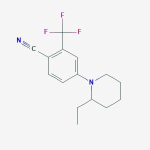 molecular formula C15H17F3N2 B1314560 4-(2-Ethylpiperidin-1-yl)-2-(trifluoromethyl)benzonitrile CAS No. 869643-10-7