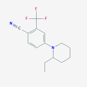 molecular formula C15H17F3N2 B1314560 4-(2-Ethyl-piperidin-1-yl)-2-trifluoromethyl-benzonitrile CAS No. 869643-10-7