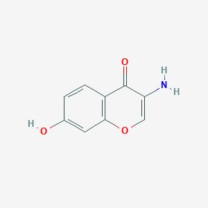 molecular formula C9H7NO3 B13145989 3-Amino-7-hydroxy-4H-chromen-4-one 