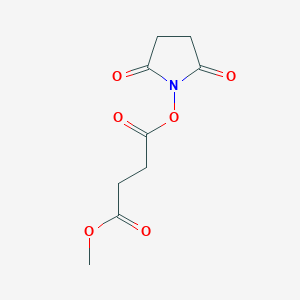 molecular formula C9H11NO6 B1314600 Succinic acid 2,5-dioxo-pyrrolidin-1-yl ester methyl ester CAS No. 52787-46-9