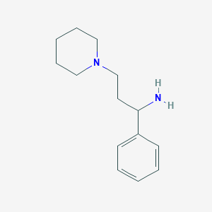 molecular formula C14H22N2 B1314601 1-Phenyl-3-(piperidin-1-yl)propan-1-amine CAS No. 41208-24-6