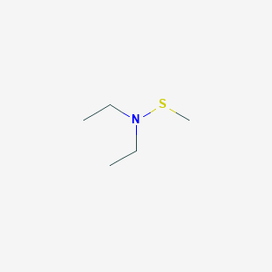 molecular formula C5H13NS B13146033 N,N-Diethyl-S-methylthiohydroxylamine 