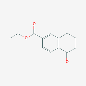 molecular formula C13H14O3 B1314628 Ethyl 5-oxo-5,6,7,8-tetrahydronaphthalene-2-carboxylate CAS No. 90401-85-7