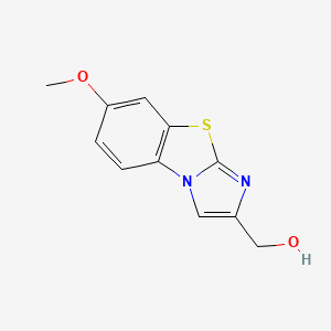 molecular formula C11H10N2O2S B1314647 7-Methoxyimidazo[2,1-b]benzothiazole-2-methanol 