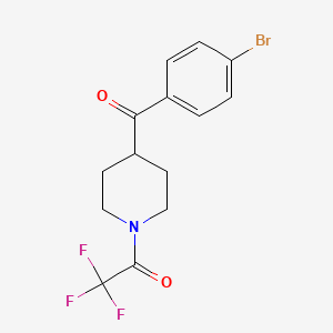 molecular formula C14H13BrF3NO2 B1314660 2,2,2-Trifluoro-1-(4-(4-bromobenzoyl)piperidin-1-yl)ethanone CAS No. 203186-01-0