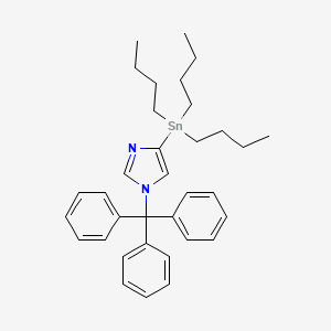molecular formula C34H44N2Sn B1314662 4-(Tributylstannyl)-1-tritylimidazole CAS No. 208934-35-4