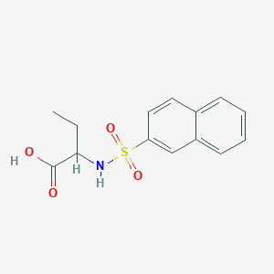 molecular formula C14H15NO4S B131468 2-(Naphthalene-2-sulfonylamino)butyric acid CAS No. 145730-98-9