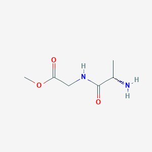 molecular formula C6H12N2O3 B1314691 (S)-Methyl 2-(2-aminopropanamido)acetate CAS No. 51513-59-8