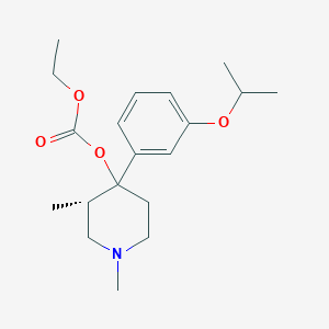 molecular formula C19H29NO4 B13146918 Ethyl ((3S)-4-(3-isopropoxyphenyl)-1,3-dimethylpiperidin-4-YL) carbonate CAS No. 1527477-11-7