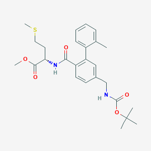 molecular formula C26H34N2O5S B13146966 methyl (2S)-2-[[2-(2-methylphenyl)-4-[[(2-methylpropan-2-yl)oxycarbonylamino]methyl]benzoyl]amino]-4-methylsulfanylbutanoate 