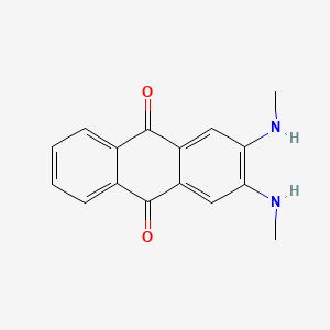 molecular formula C16H14N2O2 B13146995 2,3-Bis(methylamino)anthracene-9,10-dione CAS No. 62468-65-9