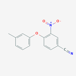 molecular formula C14H10N2O3 B1314702 苯腈，4-(3-甲基苯氧基)-3-硝基- CAS No. 881995-25-1