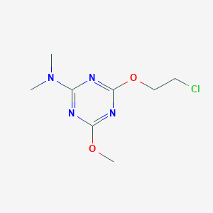 molecular formula C8H13ClN4O2 B13147029 4-(2-Chloroethoxy)-6-methoxy-N,N-dimethyl-1,3,5-triazin-2-amine CAS No. 62626-97-5