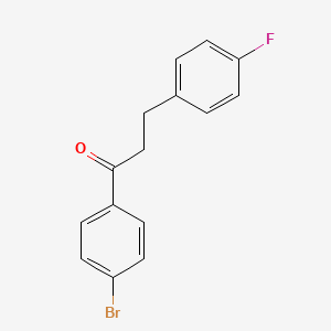 molecular formula C15H12BrFO B1314703 4'-Bromo-3-(4-fluorophenyl)propiophenone CAS No. 875433-11-7