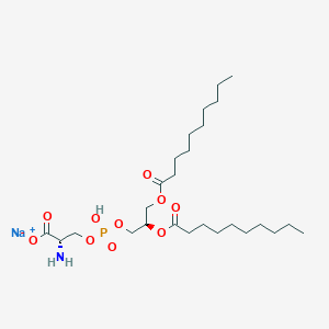 molecular formula C26H49NNaO10P B13147034 L-Serine,(2R)-2,3-bis[(1-oxodecyl)oxy]propylhydrogenphosphate(ester),monosodiumsalt 