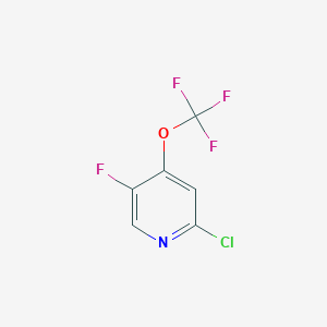 molecular formula C6H2ClF4NO B13147048 2-Chloro-5-fluoro-4-(trifluoromethoxy)pyridine 