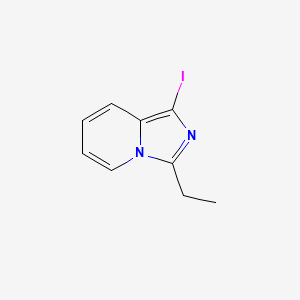 molecular formula C9H9IN2 B13147057 3-Ethyl-1-iodoimidazo[1,5-a]pyridine 