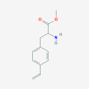 molecular formula C12H15NO2 B13147065 Methyl 2-amino-3-(4-vinylphenyl)propanoate 