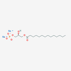 molecular formula C17H33Na2O7P B13147079 Sodium (R)-2-hydroxy-3-(tetradecanoyloxy)propyl phosphate 