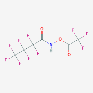 molecular formula C6HF10NO3 B13147085 2,2,3,3,4,4,4-Heptafluoro-N-[(trifluoroacetyl)oxy]butanamide CAS No. 88326-80-1