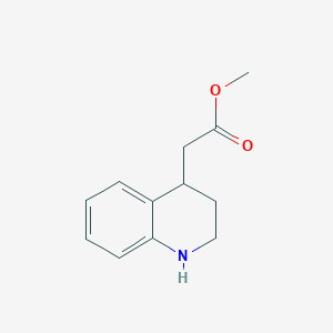 molecular formula C12H15NO2 B13147096 Methyl 2-(1,2,3,4-tetrahydroquinolin-4-YL)acetate 
