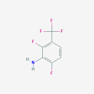 molecular formula C7H4F5N B13147110 2,6-Difluoro-3-(trifluoromethyl)aniline 