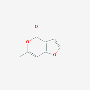 molecular formula C9H8O3 B13147143 2,6-Dimethyl-4H-furo[3,2-c]pyran-4-one CAS No. 87785-58-8