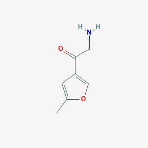 molecular formula C7H9NO2 B13147159 2-Amino-1-(5-methylfuran-3-yl)ethan-1-one 
