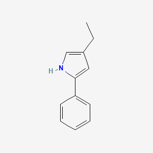 molecular formula C12H13N B13147175 4-ethyl-2-phenyl-1H-pyrrole 