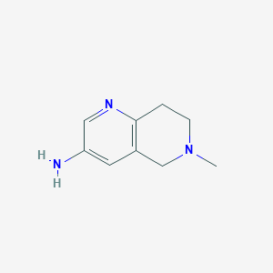 molecular formula C9H13N3 B1314722 3-Amino-5,6,7,8-tetrahydro-6-methyl-1,6-naphthyridine CAS No. 216966-37-9