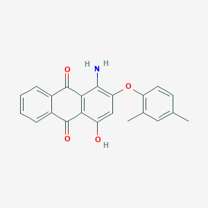molecular formula C22H17NO4 B13147220 1-Amino-2-(2,4-dimethylphenoxy)-4-hydroxyanthracene-9,10-dione CAS No. 141794-41-4