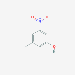 molecular formula C8H7NO3 B13147241 Phenol,3-ethenyl-5-nitro- 