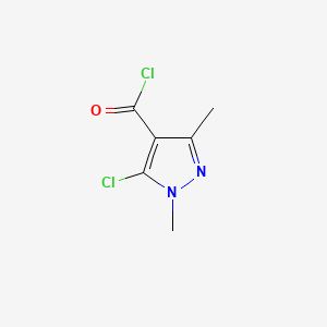 molecular formula C6H6Cl2N2O B1314725 5-Chloro-1,3-dimethyl-1H-pyrazole-4-carbonyl chloride CAS No. 27006-83-3