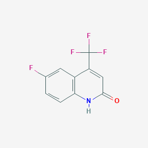 molecular formula C10H5F4NO B1314726 6-Fluoro-4-(trifluoromethyl)quinolin-2-OL CAS No. 328956-08-7