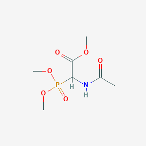 molecular formula C7H14NO6P B1314728 Methyl 2-acetamido-2-(dimethoxyphosphoryl)acetate CAS No. 89524-99-2